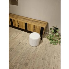 Natura Home Kırık Beyaz Puf - Orta