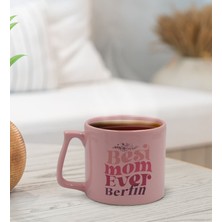 Bk Gift Kişiye Özel Isimli Anneler Günü Tasarımlı Pastel Pembe Middle Kupa Bardak, Anneye Hediye, Anneler Günü Hediyesi-1