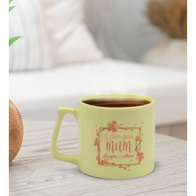 Bk Gift Kişiye Özel Isimli Anneler Günü Tasarımlı Pastel Sarı Middle Kupa Bardak, Anneye Hediye, Anneler Günü Hediyesi-7