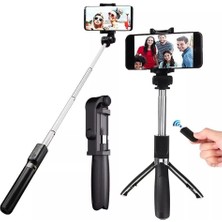 Coverzone Bluetooth Destekli Selfie Çubuğu Tripod - Monopod Selfie Stick Uzaktan Kumandalı Fonksiyonel Tripod SY-L01