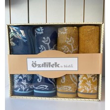 Özdilek Kalkuta 4'lü Havlu Indigo Hardal