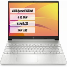 HP 15S-EQ2002NT AMD Ryzen 5 5500U 8GB 512GB SSD Freedos 15.6" FHD Taşınabilir Bilgisayar 4H0J4EA