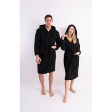 Sweet's Collection Uzun Kapüşonlu Unisex Welsoft Peluş Sabahlık