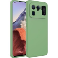 Case 4U Xiaomi Mi 11 Ultra Kılıf Kamera Korumalı Içi Kadife Logosuz Mara Lansman Silinebilir Arka Kapak Açık Yeşil