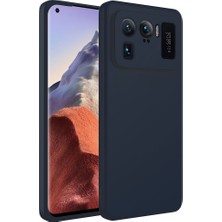 Case 4U Xiaomi Mi 11 Ultra Kılıf Kamera Korumalı Içi Kadife Logosuz Mara Lansman Silinebilir Arka Kapak Lacivert