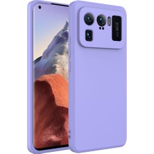 Case 4U Xiaomi Mi 11 Ultra Kılıf Kamera Korumalı Içi Kadife Logosuz Mara Lansman Silinebilir Arka Kapak Lila