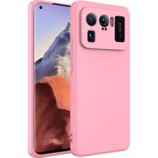 Case 4U Xiaomi Mi 11 Ultra Kılıf Kamera Korumalı Içi Kadife Logosuz Mara Lansman Silinebilir Arka Kapak Pembe