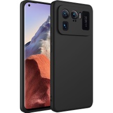 Case 4U Xiaomi Mi 11 Ultra Kılıf Kamera Korumalı Içi Kadife Logosuz Mara Lansman Silinebilir Arka Kapak Siyah