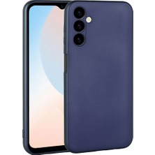 Case 4U Samsung Galaxy A24 Kılıf Kamera Korumalı Klasik Mat Renkli Yumuşak Premier Silikon Lacivert