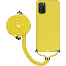 TahTicMer Samsung Galaxy A04 A045 Uyumlu Kılıf Silikon Boyundan Askılı Ipli Lansman Kapak Renkli Tpu