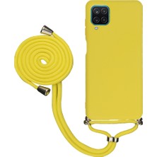 TahTicMer Oppo A15 Uyumlu Kılıf Silikon Boyundan Askılı Ipli Lansman Kapak Renkli Tpu