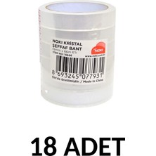 Noki 18 Adet 19X66 Şeffaf Kristal Bant Para Bandı