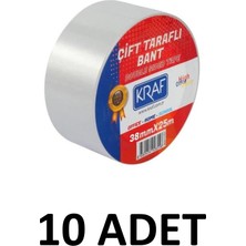 Kraf 10 Adet 38 mm x 25 Metre Çift Taraflı Bant