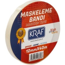 Kraf 48 Adet Maskeleme Bandı 12MMX40METRE Kağıt