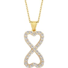 Altın Sepeti Altın Sonsuzluk Kalp Kolye