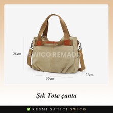 Swico Remado Kadınlar Için Büyük Kapasiteli Omuz Çantası Tote Çanta (Yurt Dışından)