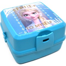 Frozen Lisanslı 3 Gözlü Beslenme Kabı Renkli Çatal Kaşıklı Unutulmaz Öğle Yemeği Deneyimi