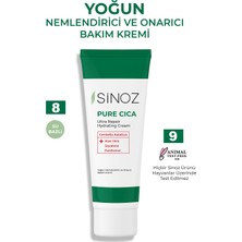 Sinoz Pure Cica Yoğun Onarıcı Yatıştırıcı Nemlendirici Bakım Kremi 50 ML Tahriş Olmuş Hasarlı Ciltler için