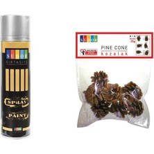 Südor Simli Gri Sprey Boya ve Kozalak