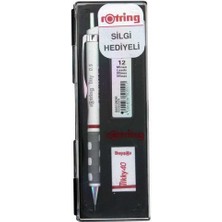 Rotring Beyaz Renkli 0.5 mm Uçlu Kalem Okul Seti Ergonomik Tasarım ve Silgi