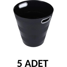 Arkitölye 5 Adet Ark Basket Çöp Kovası 12 Litre 1051 Siyah