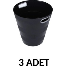 Arkitölye 3 Adet Ark Basket Çöp Kovası 12 Litre 1051 Siyah