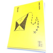Mynote 10 Adet Büyük Boy 35X50 cm Resim Defteri 30 Yaprak Plastik Kapak Spiralli Karışık Renk