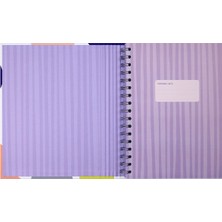 Keskin Color Victoria's Journals 16,5X22,5 cm Gizli Spiralli Çizgili Defter Tarihsiz Not Defteri - Candy Polka