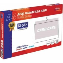 Kraf 40 Adet Afiş Muhafaza Kabı A4 Card Case