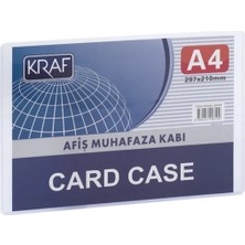 Kraf 40 Adet Afiş Muhafaza Kabı A4 Card Case