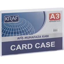 Kraf 5 Adet Afiş Muhafaza Kabı A3  Card Case