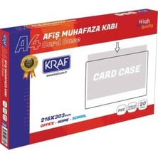 Kraf 50 Adet Afiş Muhafaza Kabı A4 Card Case