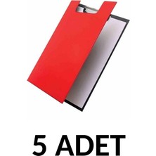 Kraf 5  Adet A4 Kapaklı Sekreterlik Dosyası Kırmızı