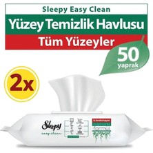 Sleepy Easy Clean Yüzey Temizlik Havlusu 50 Yapraklı 2 Paket Beyaz Sabun Kokusuyla