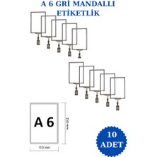 İstanbul Manken 10 Adet A6 Mandallı Raf Etiketi Sepet Etiketi Çerçeveli Etiketlik Eşek Askılık Etiketi