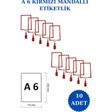 İstanbul Manken 10 Adet A6 Mandallı Raf Etiketi Sepet Etiketi Çerçeveli Etiketlik Eşek Askılık Etiketi