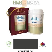 Bianca Stella Su Bazlı Saf Akrilik Boya  Antrasit Gri 1 Lt