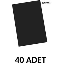 Ticon 40 Adet A4 Yapışkanlı Eva 20X30CM Siyah