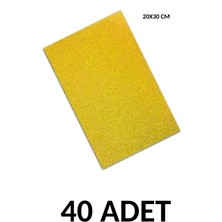 Ticon 40  Adet A4 Simli Yapışkanlı Eva 20X30CM  Altın