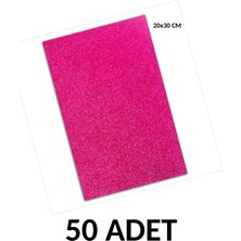 Ticon 50 Adet A4 Simli Yapışkanlı Eva 20X30CM  Pembe