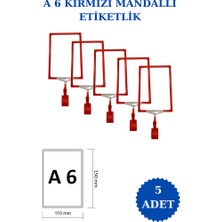 İstanbul Manken 5 Adet A6 Mandallı Raf Etiketi Sepet Etiketi Çerçeveli Etiketlik Eşek Askılık