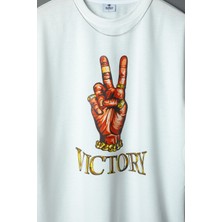 Wolters Outdoors Erkek Victory Oversize Baskılı Pamuklu Bisiklet Yaka Kısa Kollu T-Shirt