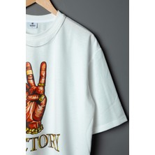 Wolters Outdoors Erkek Victory Oversize Baskılı Pamuklu Bisiklet Yaka Kısa Kollu T-Shirt