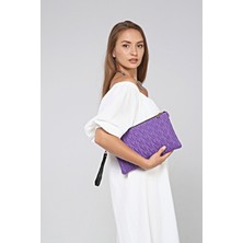 Morpelikan Zikzak Clutch Kadın Portföy Çanta