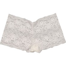 Doa Fil Store Dantel Brazilian Model 3'lü Siyah-Beyaz-Kırmızı Dantelli Short Külot