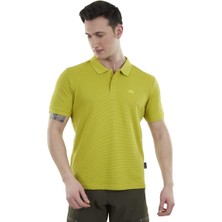 Alpinist Edge Erkek Polo T-Shirt Nefes Alabilen Kumaş ile Spor Kullanım için 3XL Lime Renkli