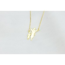 Nida Jewelry 925 Ayar Gümüş Anne Çocuk Isim Kolye