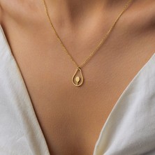 Nida Jewelry 925 Ayar Gümüş Avakado Kolye