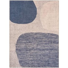 Carpettex Modern Abstrak Geometrik Gri Krem Kaymaz Yıkanabilir Halı