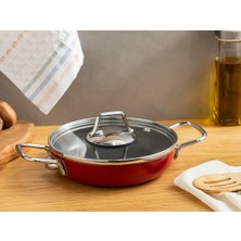 English Home Excellence Alüminyum Non-Stick Sahan 18 cm Kırmızı